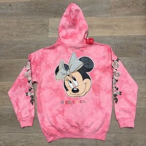 Civil Regime Disney Mickey & Friends Minnie Mouse Hoodie Medium Pink Marble